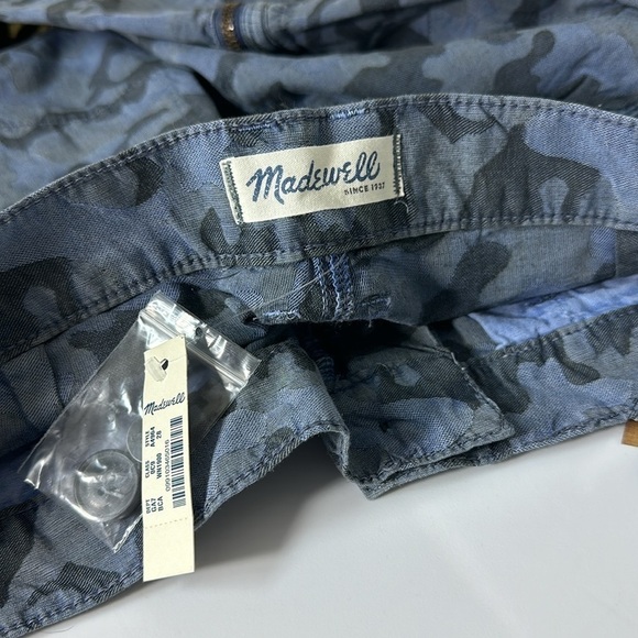 Madewell Blue Camouflage Zip Cargo Pants 28 NWT - Picture 5 of 6